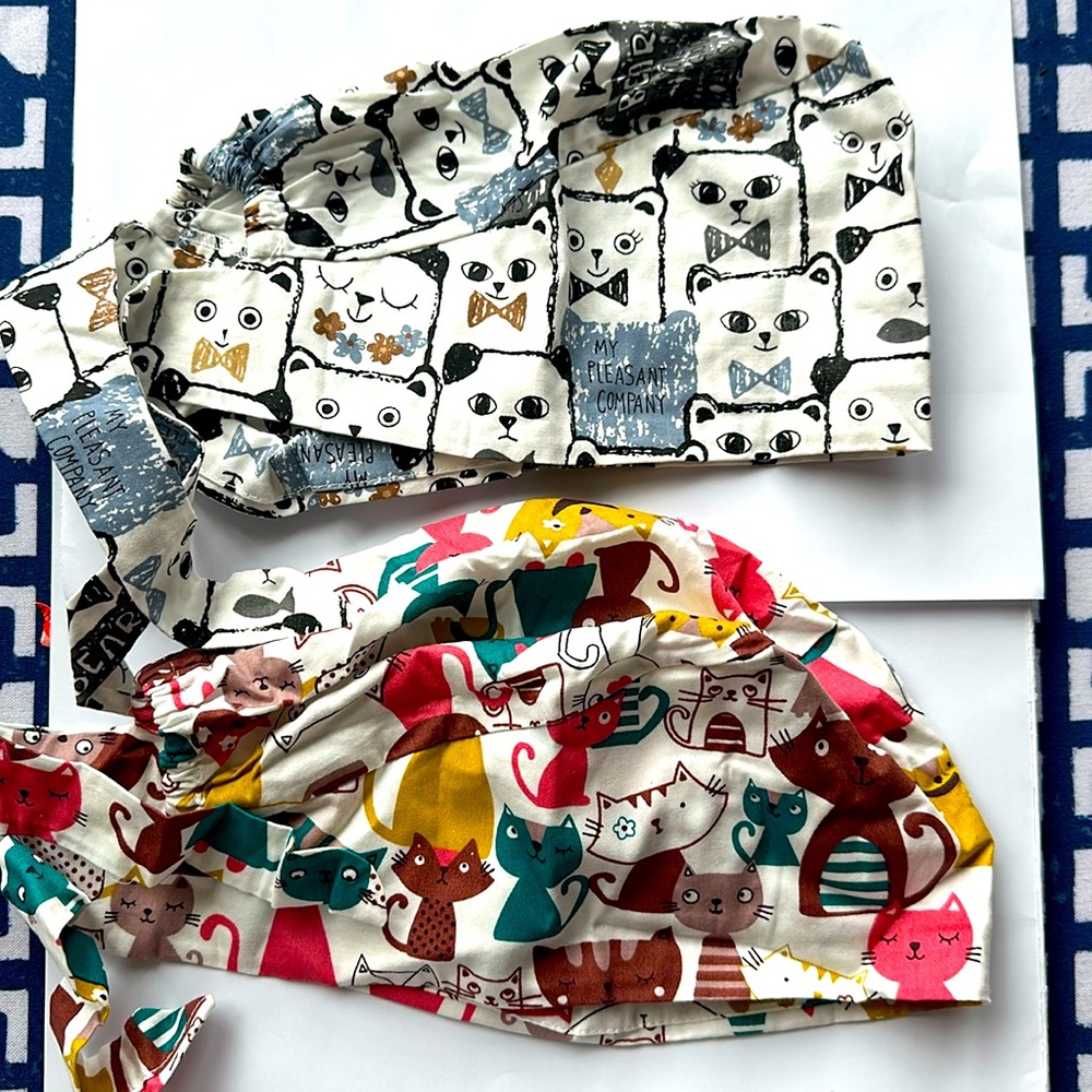 Cat Lovers Scrub Caps